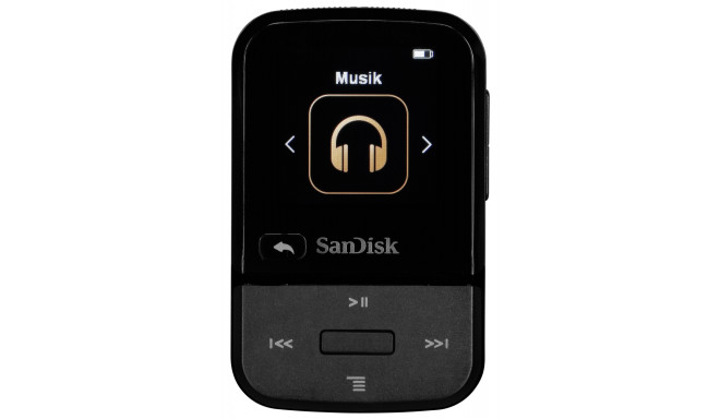 SanDisk MP3-mängija Clip Sport Go 32GB, must (SDMX30-032G-G46K)