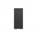 19" FREE-STANDING RACK 27U/600X600 DEMOUNTED FLAT PACK BLACK WITH PERFORED DOOR LCD LANBERG