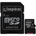 Kingston mälukaart microSDXC 128GB Canvas Select 80MB/s Class 10 UHS-I + adapter
