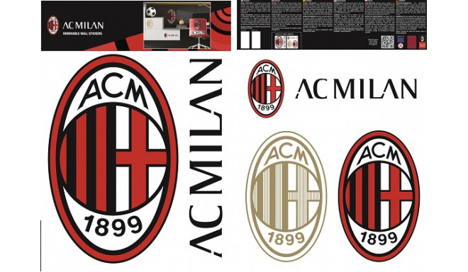 AC MIlan wall sticker logo 2 sheets