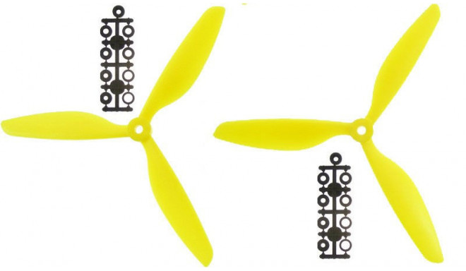 2 propellers set (3-blade) (CW+CCW) 9x4.5 – yellow