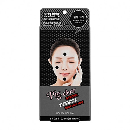 Holika Holika Lokaalsed plaastrid pooride puhastamiseks Pig Nose Clear Strong Blackhead Spot Pore St