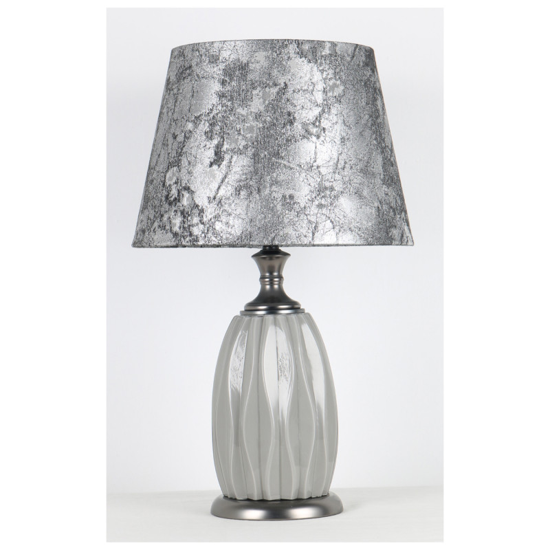 silver and glass table lamps