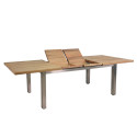 Table NAUTICA 200/250/300x100xH76cm, table top: teak, finishing: rustic, not oiled,  stainless steel