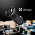 Autolaadija 2 x USB, 2.4A + Quick Charge 3.0, kiirlaadija, F27QC, Spigen