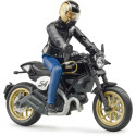 BRUDER Scrambler Ducati Cafe mootorratas juhiga, 63050