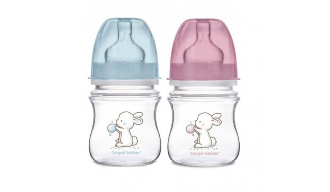 CANPOL BABIES wide neck anticolic bottle EasyStart - Little Cutie, 120 ml, 35/218