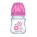 CANPOL BABIES wide neck anticolic bottle EasyStart - Newborn baby 120ml 35/216 pink flowers