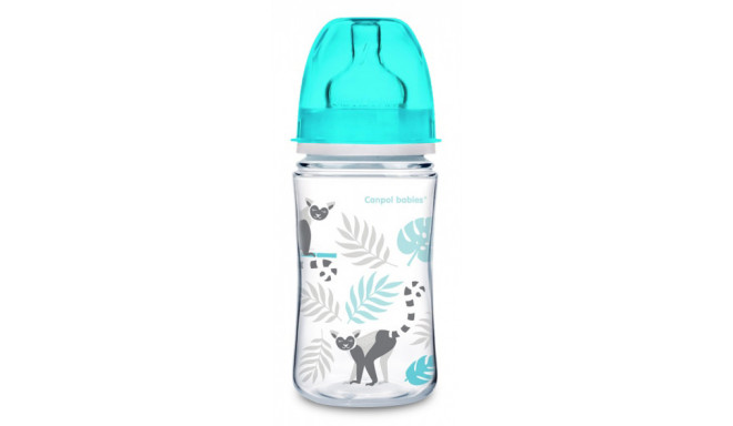 CANPOL babies EasyStart ar platu atvērumu pudelīte Jungle, 240 ml, 35/227_grey