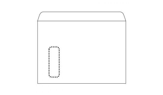 Ümbrikud E4 AH 229x324mm, Aken 105x40 mm, valge  500tk