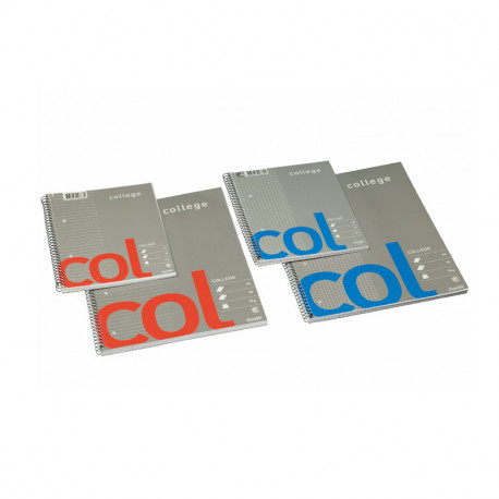 Kaustik Bantex College, spiraalköitega, A5, jooneline, 70 lehte (5 tk)