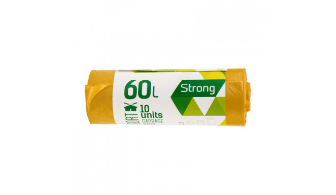 Prügikotid SORTEX 60L, 60x75cm, 30mic, LDPE, 10 tk, kollane (2 tk)