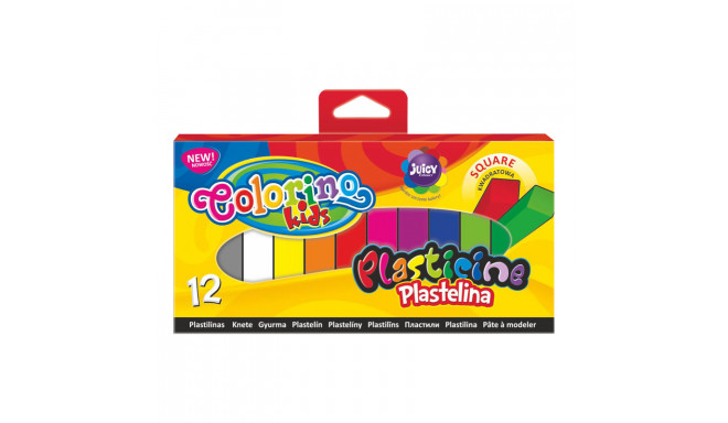 Plastiliin Colorino Kids, kandilised, 12 värvi