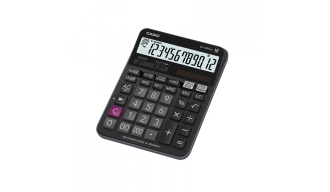 Kalkulaator CASIO DJ-120D+, 36.5 x 144 x 192 mm, must