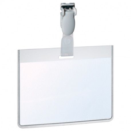 Nimesildihoidja plastist trakskinnitusega, horisontaalne, 90 x 60mm, 25 tk