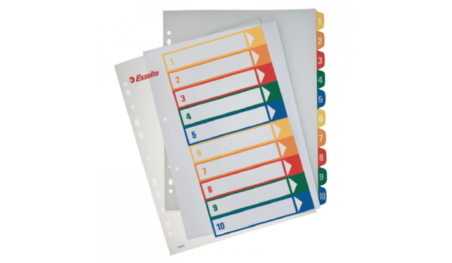 Vahelehed Esselte Project A4, maxi, plastik, läbip esileht, 1-10