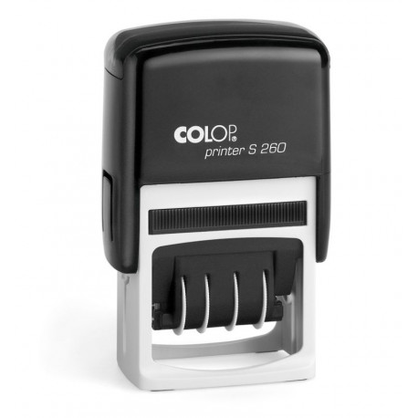 Tempel COLOP PRINTER S260 ( YYYY-MM-DD), sinine padi, must korpus