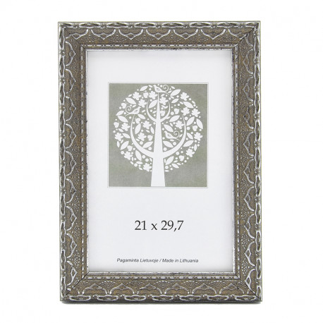 Pildiraam SAVEX 21x29,7cm, plast, hall ornamendiga