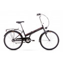 Foldable city bicycle 11 M Rower ROMET JUBILAT 2 black-red