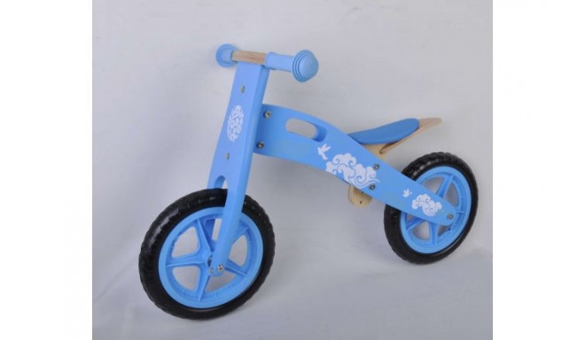 Balance bike kids wooden 12 inch blue Yipeeh