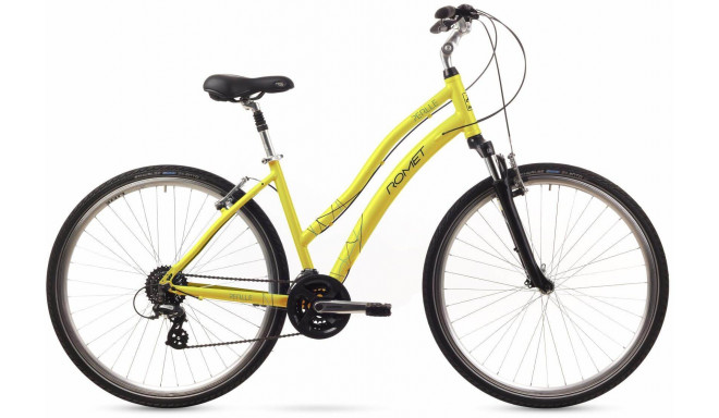 City bicycle for women 18 L ROMET PERLLE yellow