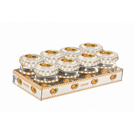 Herevin kaanega klaaspurk aprikoos 40ml 8tk