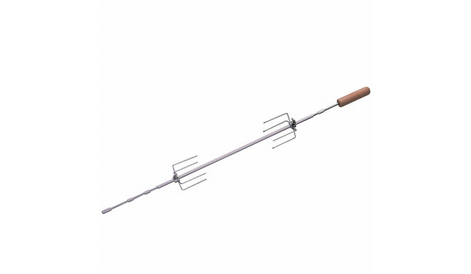 Campingaz rotisserie with bamboo handle and fixing pins - grill spit