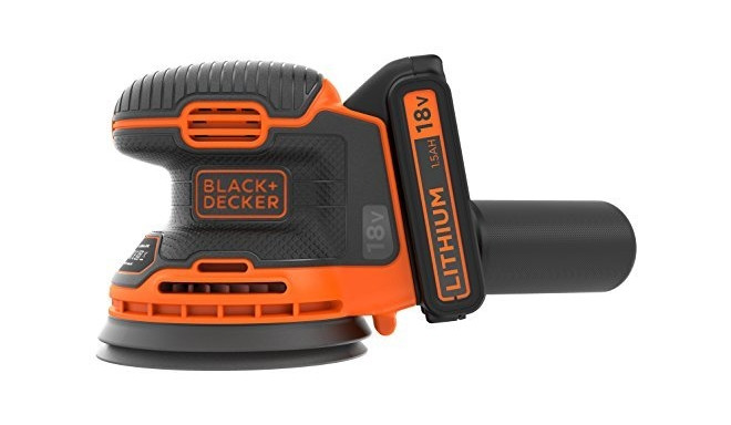 Black&Decker Battery Orbital Sander BDCROS18-QW - 400mA charger, 1x Ah battery,