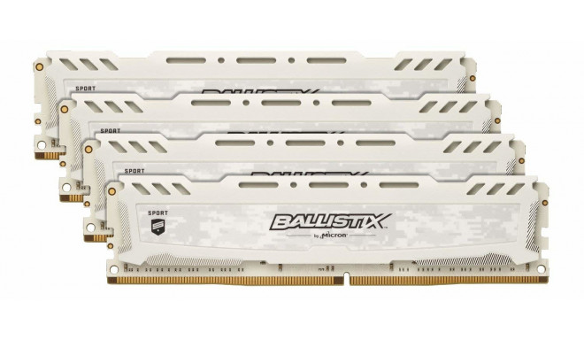 Ballistix RAM DDR4 16 GB 2400-CL16 - Quad-Kit - Ballistix Sport LT White