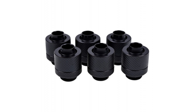 Alphacool Eiszapfen hose fitting 1/4" on 13/10mm, 6-pack black - 17228