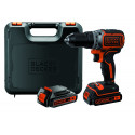 Black&Decker BL186KB cordless screw driller + case + 2 Batteries 1.5Ah