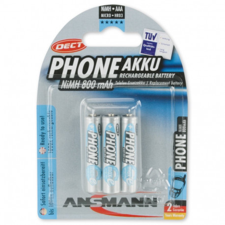 Ansmann akupatarei Micro NiMh AAA 800mA 3tk