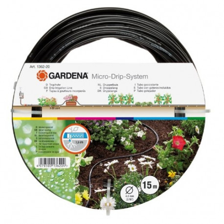 Gardena Micro-Drip-System Ground Drip Irrigation Line 4.6mm, 15m (1362)