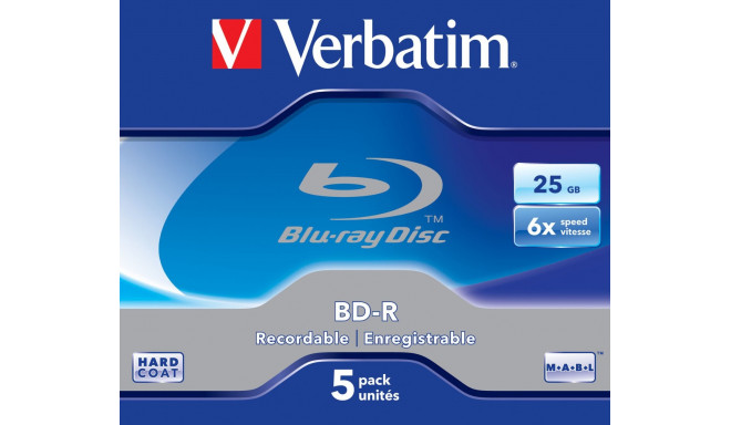 Verbatim BD-R 25GB 6x 5pcs Jewel Case