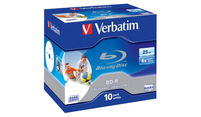 Verbatim BD-R 25GB 6x Printable 10pcs Jewel Case