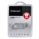 Intenso mälupulk 8GB Alu 6,5/28 USB 2.0, hõbedane