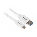 Sharkoon USB 3.1 Cable A-C - white - 1m