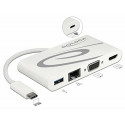 DeLOCK Dockingstation USB C 3.1 > HDMI 4K + VGA + LAN + USB, Adapter