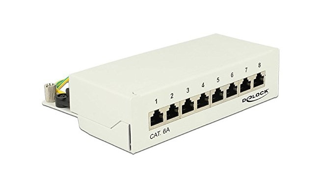 DeLOCK Patchpanel Desktop 8 P Cat.6A gray