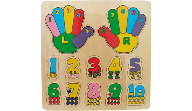 Brimarex puzzle Wooden Hands and numbers
