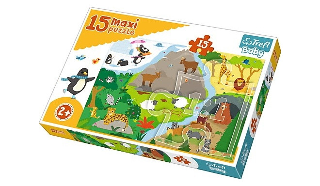 Puzzle Baby 15 pcs Maxi - Animals and thier house