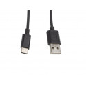Lanberg kaabel USB-C 2.0 1m, must