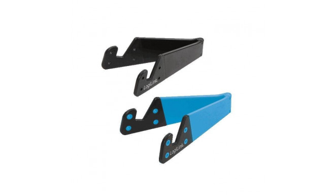 Logilink foldable smartphone and tablet stand, black/blue