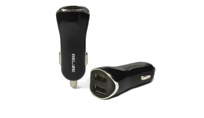 Car charger 2xUSB 2.1A black