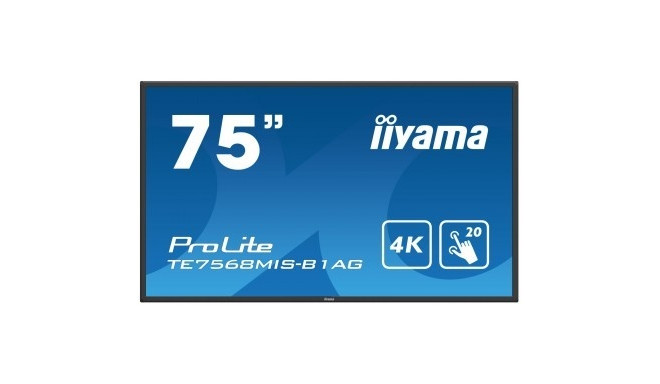 Iiyama monitor 75" 4K IPS Multitouch TE7568MIS-B1AG