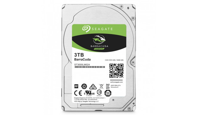 Seagate HDD BarraCuda 3TB 2.5" 128MB ST3000LM024