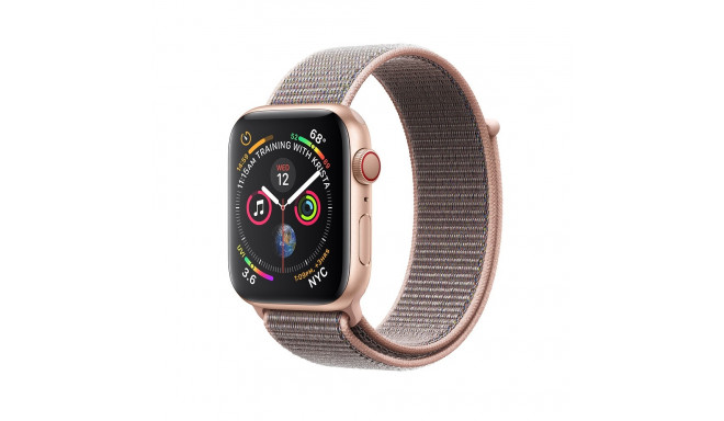 Apple Watch Series 4 GPS + Cellular, 44mm Gold Aluminium Case with Pink Sand Sport Loop