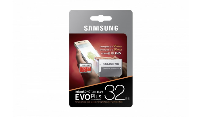 Samsung mälukaart microSDHC 32GB Evo Plus + adapter (MB-MC32GA/EU)