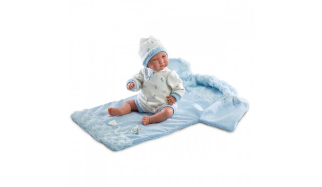 Baby Newborn Lalo in blue blanket 42 cm