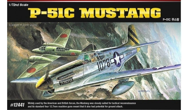 Plastic model P-51C Mustang Red Tails
